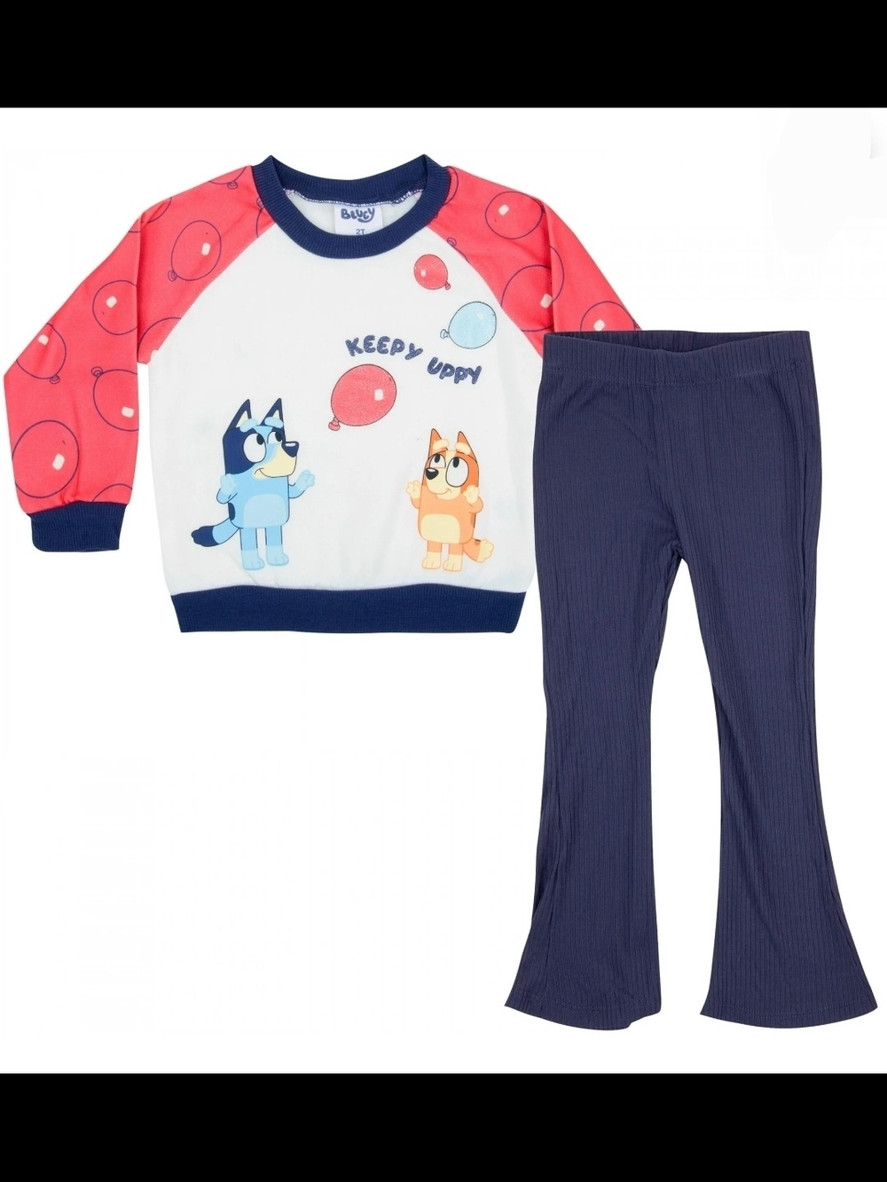 Bluey Bingo Keepy Uppy Toddler's 2-Piece Crew Shirt & Leggings Set Toddler
